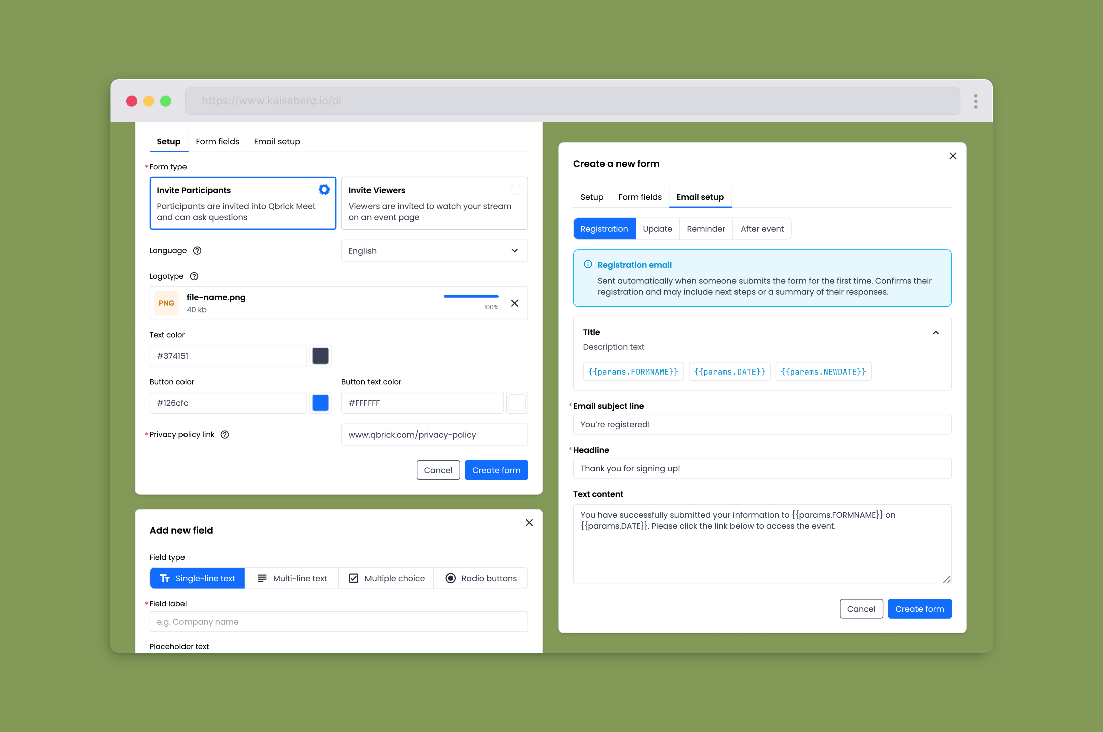 Form creator flow
